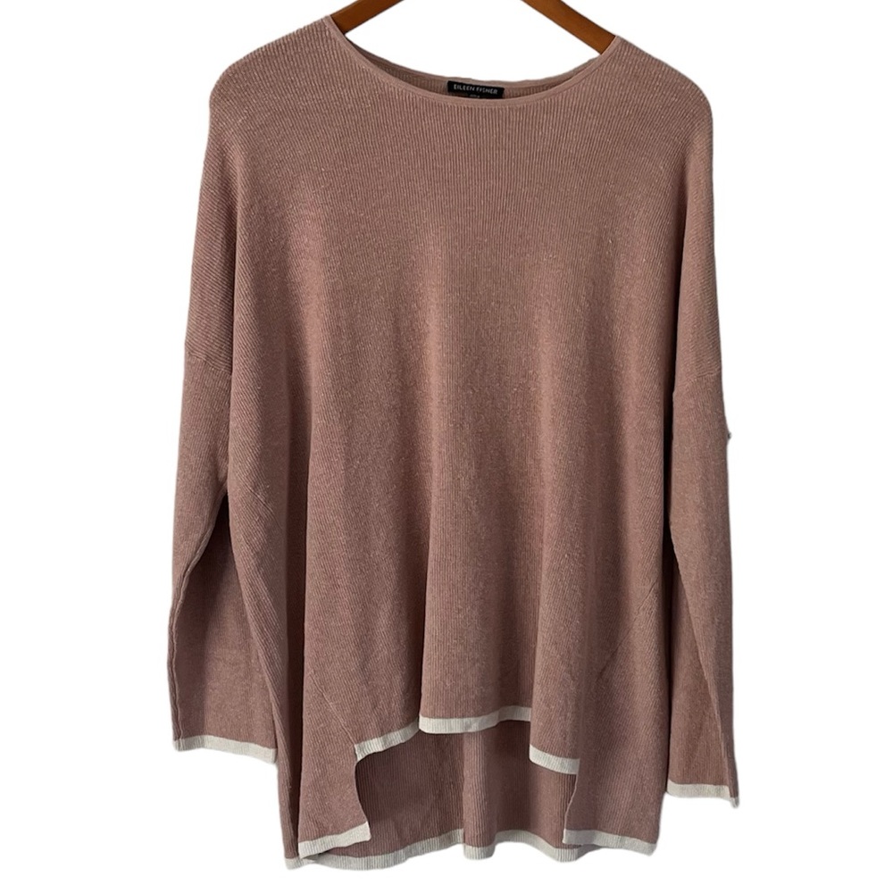 Eileen Fisher Sweater Top Eileen Fisher Organic Linen Stretch Crop Size Large
